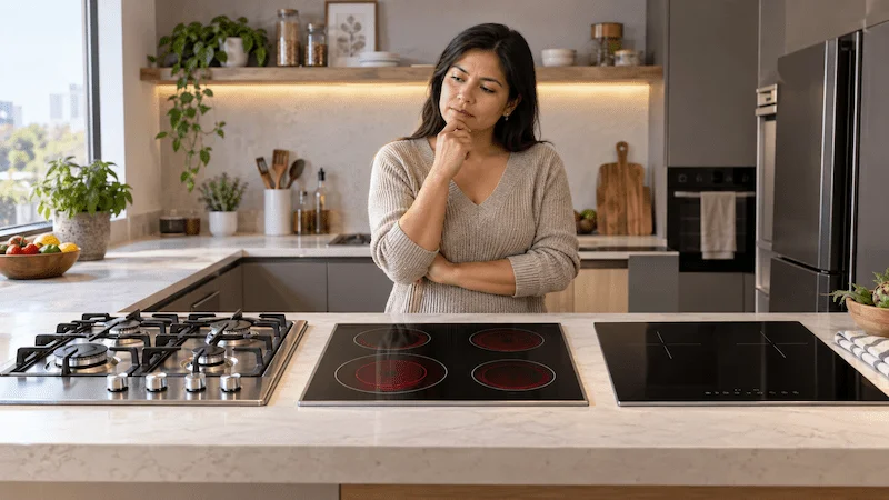 Cocina a gas, eléctrica o a inducción